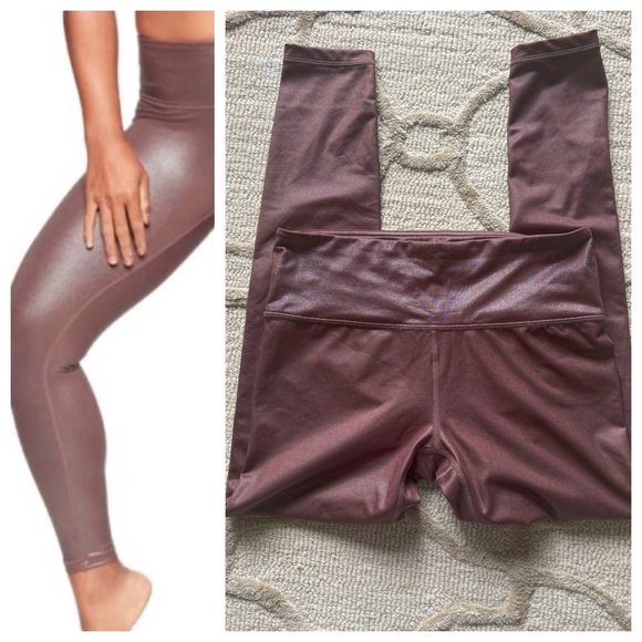 Athleta Cinnamon Mauve Elation Shimmer Tight In Powervita-S - Picture 3 of 15